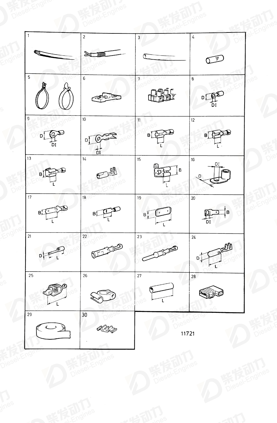 volvo penta Cable 862990 Drawing
